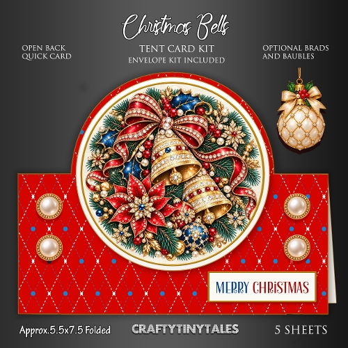 Christmas Bells Quick Tent Card Ki-2