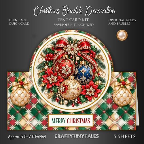 Christmas Bable Decoration Tent Card Kit-9