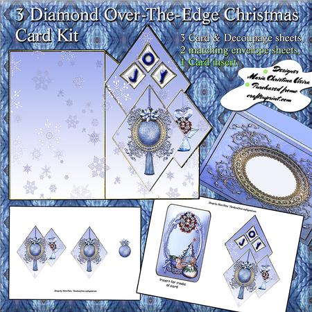 3 Diamond Over-the Edge Christmas Card Kit