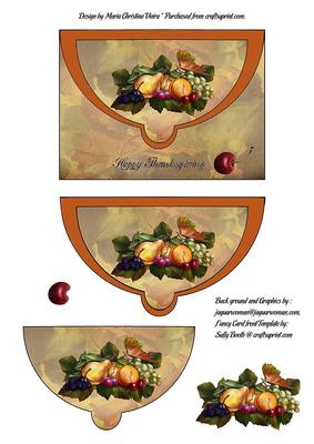 Fancy Thanksgiving Card Front Mango