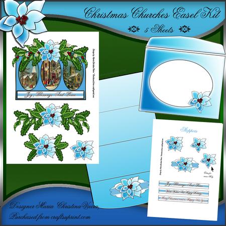 Christmas Churches Easel Kit