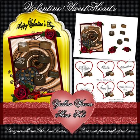 Valentine Sweethearts Yellow Waves