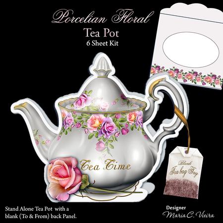 Porcelain Floral Teapot