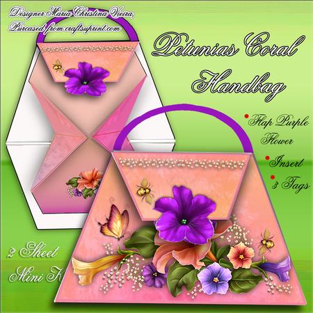 Petunias Coral Handbag