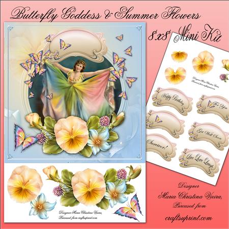 Butterfly Goddess & Summer Flowers