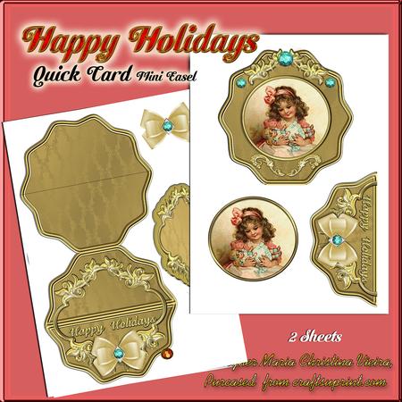 Happy Holidays Quick Card Easel