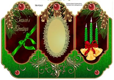 Seasons Greetings Tr Fold Green