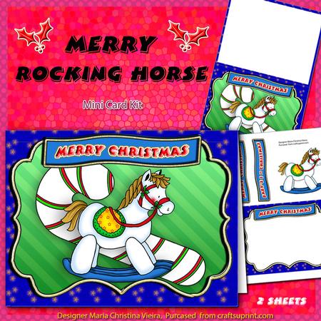 Merry Rocking Horse Card Mini Kit