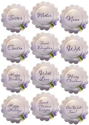 Sentiment Banners for Cupcakes 8x8