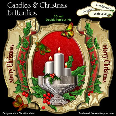 Candles & Christmas Butterflies