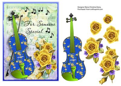 Violin with Yellow Roses S.special