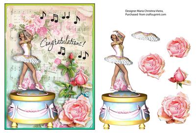 Ballerina Congrats Card Front