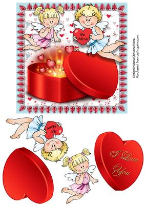 Hearts N Angels 6x6 Topper