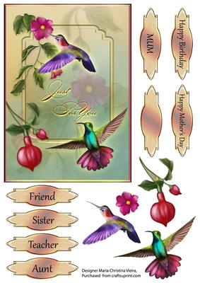 Precious Birds 5x7 Card Front