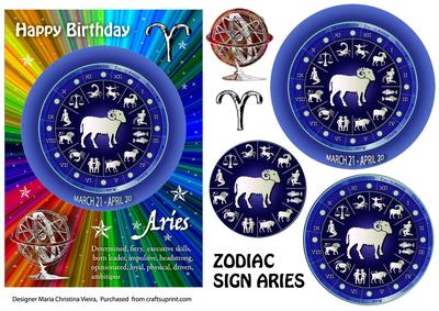 Zodiac Sign Aries Rainbow