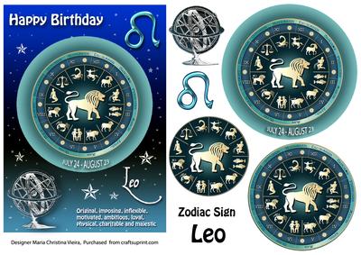 Zodiac Sign Aqua Leo