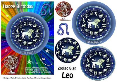 Zodiac Sign Rainbow Leo