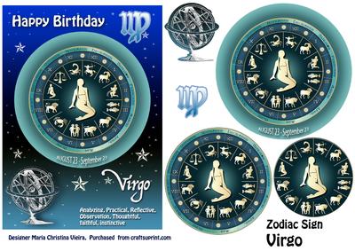 Zodiac Sign Virgo Aqua