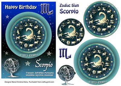 Zodiac Sign Scorpio Aqua