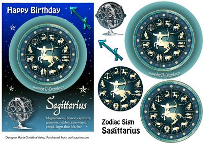 Zodiac Sign Sagittarius Aqua