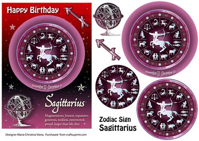 Zodiac Sign Sagittarius Red