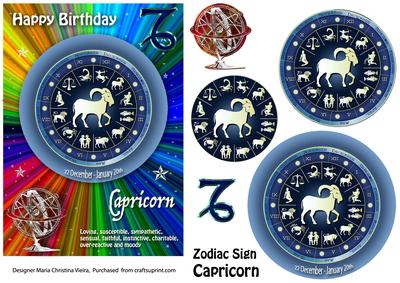 Zodiac Sign Capricorn Rainbow