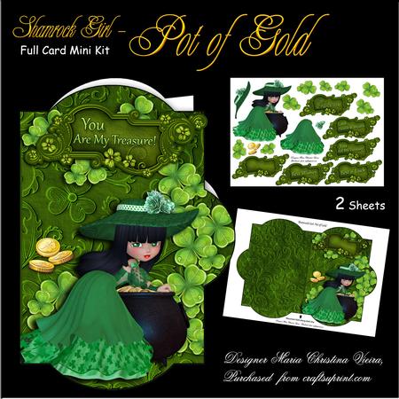 Shamrock Girl Pot-of-gold
