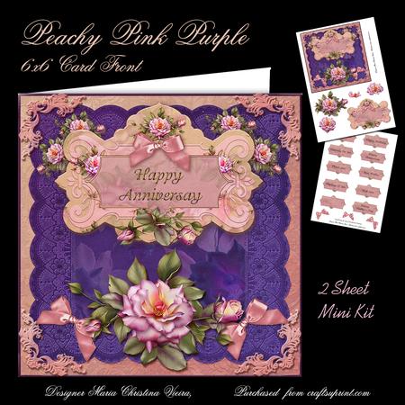 Peachy Pink & Purple 6x6