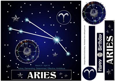 Star Sign Aries 8x8