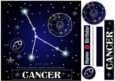 Star Sign Cancer 8x8