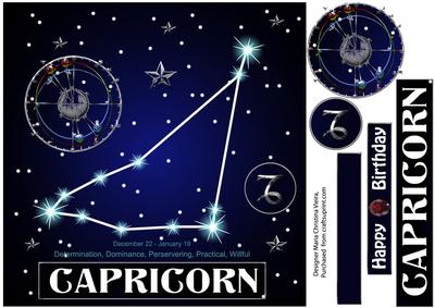 Star Sign Capricorn 8x8