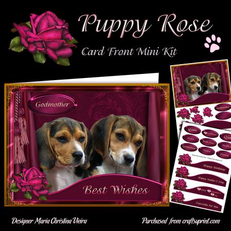 Puppy Rose Card Front