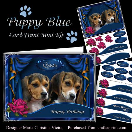 Puppy Blue Card Front Kit
