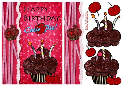 Birthday Cutie Pie Cupcake