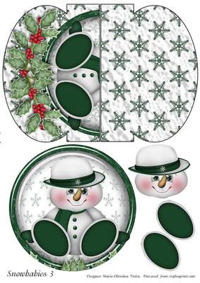 Snow Babies 3 Mini Rocker Card