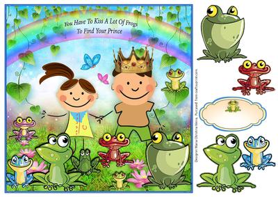 Kiss the Frogs Card Front