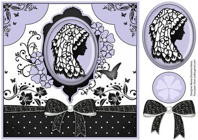 Elegant Purple Cameo