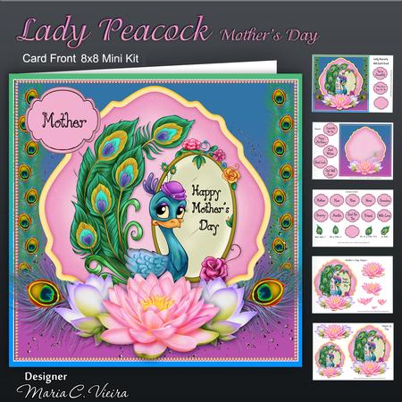 Lady Peacock Mother's Day 8x8