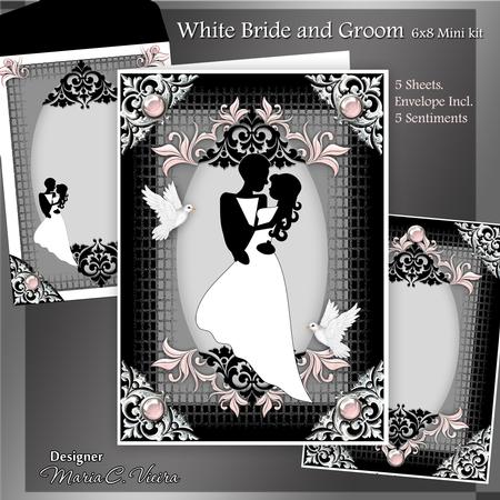 White Dress Bride and Groom Kit