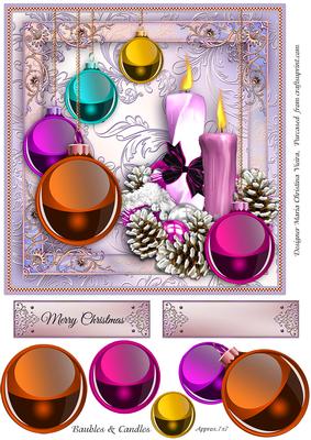 Baubles and Candles Card Front