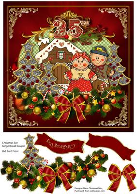 Christmas Day Gingerbread Couple Fancy