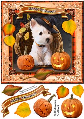 Happy Halloween Puppy 8x8 Cf