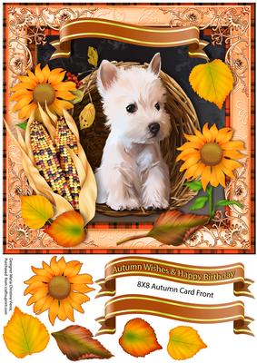 Autumn Wishes Happy Birthday 8x8 Cf