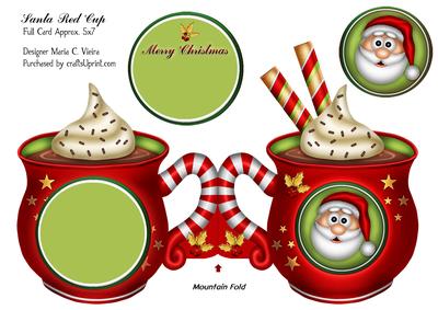 Santa Red Cup Full Quick Card