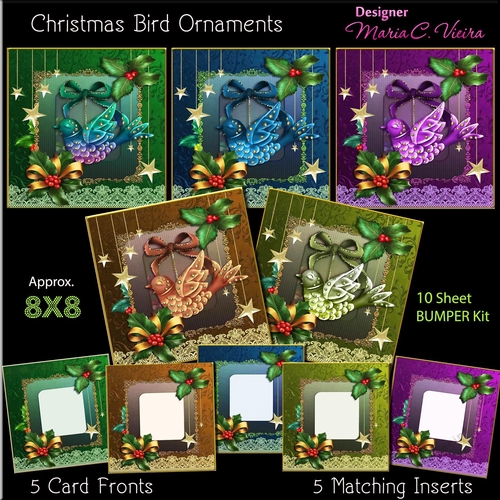 Christmas Bird Ornaments Bumper Kit