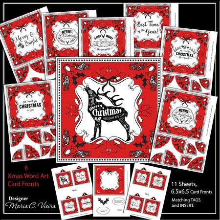 Xmas Word Art Corner Stacker Bumper Kit