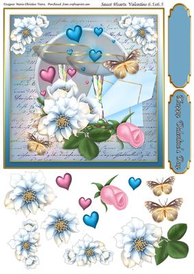 Sweet Hearts Valentine 6.5 Card Front