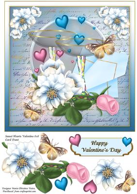 Sweet Hearts Valentine 8x8 Card Front