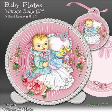 Baby Plates Vintage Baby Girl