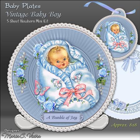 Baby Plates Vintage Baby Boy